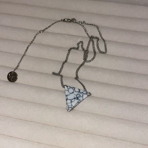 Silver triangle necklace